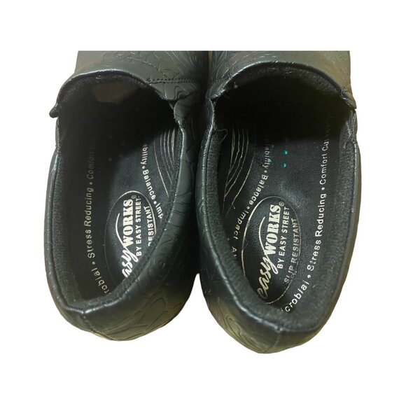 Women’s EASY STREET Slip Resistant Clog Shoes Size 7 M shoes Tiffany BLACK - Picture 10 of 16